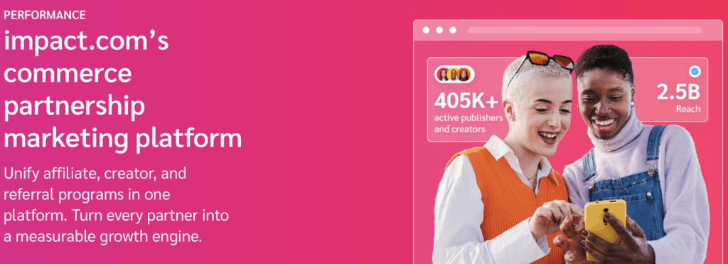 Impact traditional affiliate network, marketing platform